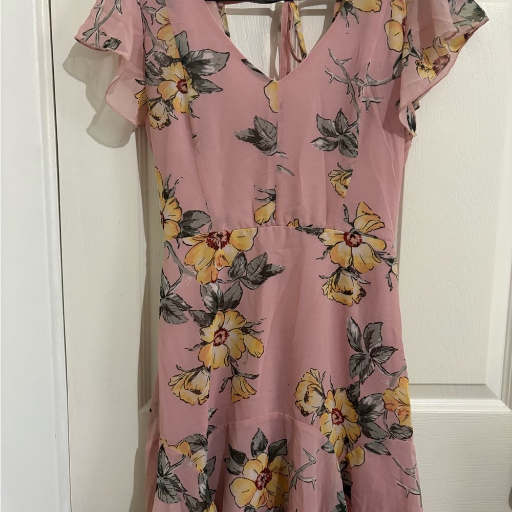 Row A floral backless dress